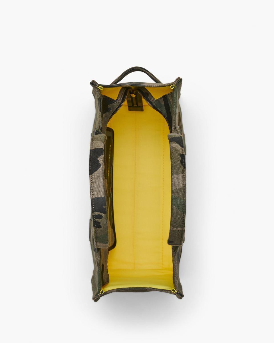 The Tote Bag Marc Jacobs The Camo Jacquard Large Tote Bag Femme Camouflage Multicolore | 952BSWZVP