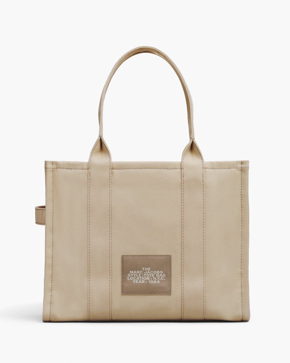 The Tote Bag Marc Jacobs The Canvas Large Tote Bag Femme Beige | 279JZSUEL
