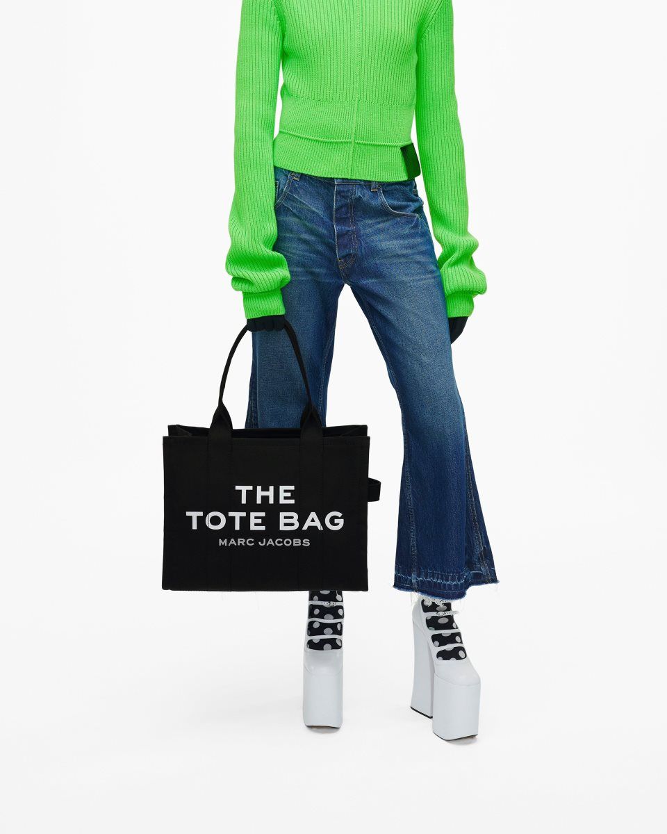 The Tote Bag Marc Jacobs The Canvas Large Tote Bag Femme Noir | 852RCXHJU