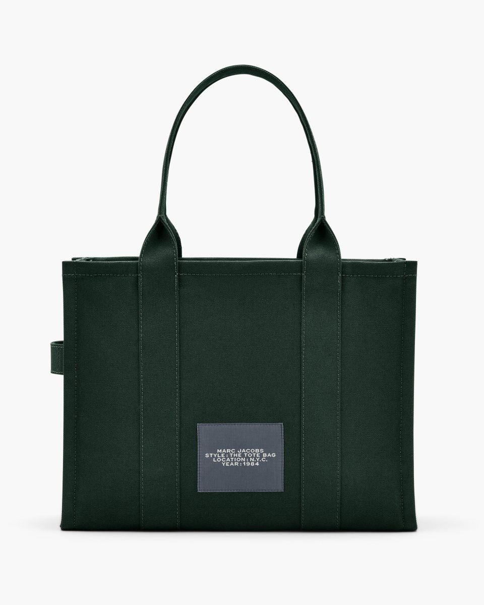 The Tote Bag Marc Jacobs The Canvas Large Tote Bag Femme Vert Foncé | 852WJTBDL