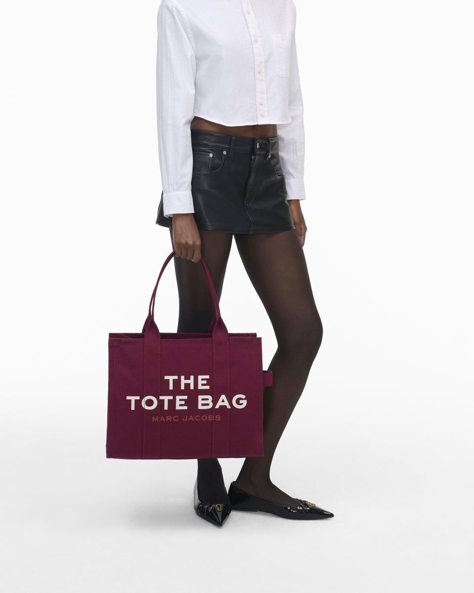 The Tote Bag Marc Jacobs The Canvas Large Tote Bag Femme Bordeaux | 941CLUBXW