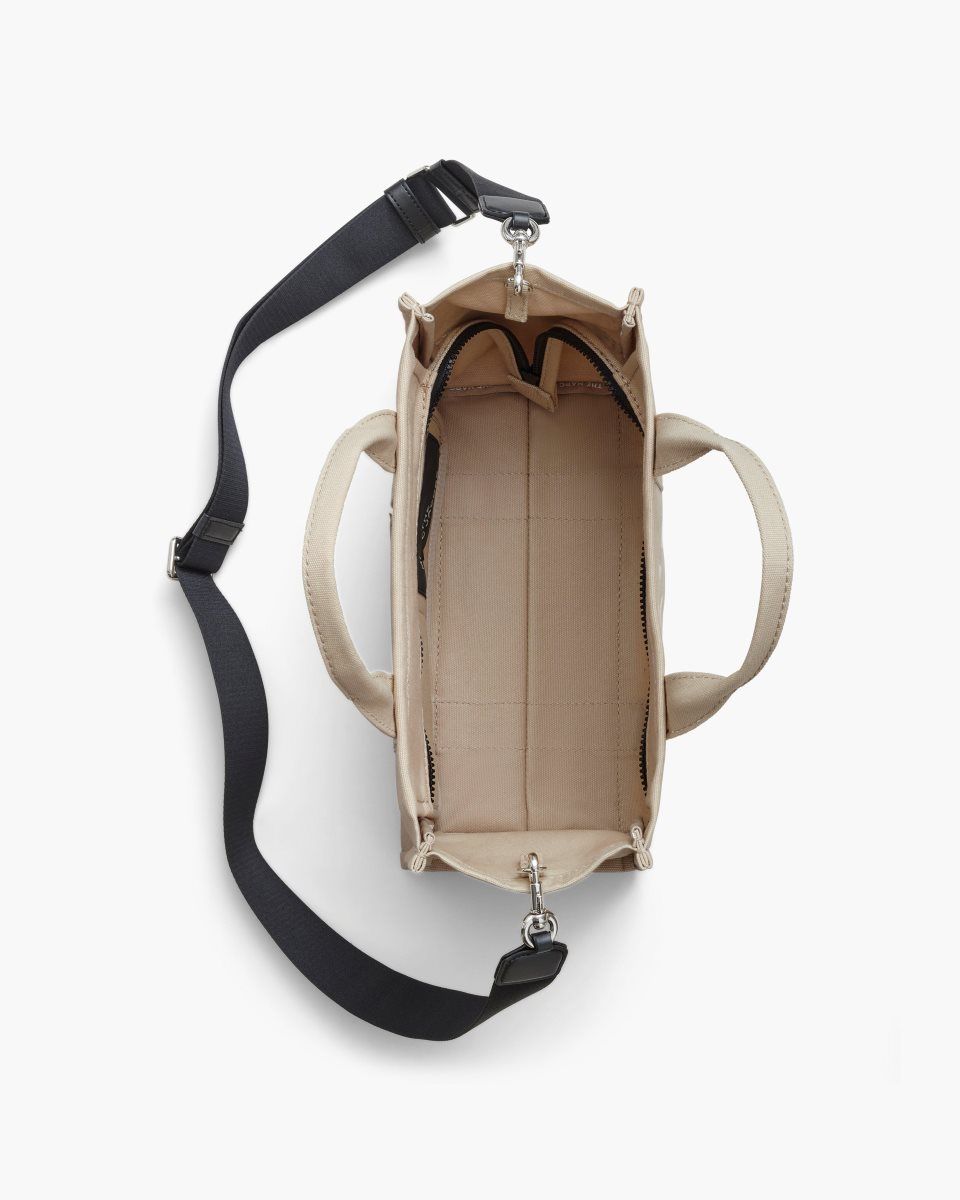 The Tote Bag Marc Jacobs The Canvas Medium Tote Bag Femme Beige | 382HDKGOB