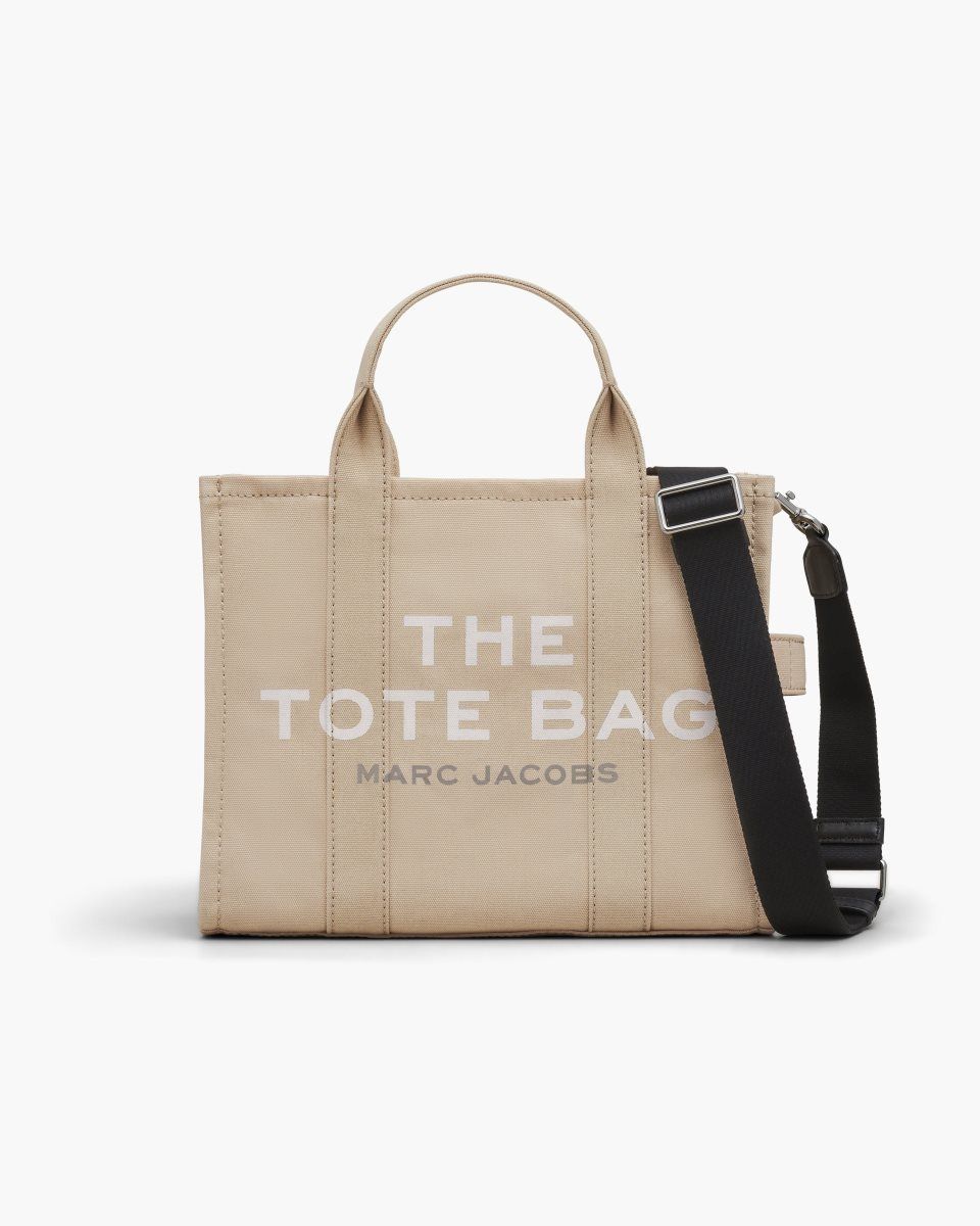 The Tote Bag Marc Jacobs The Canvas Medium Tote Bag Femme Beige | 382HDKGOB