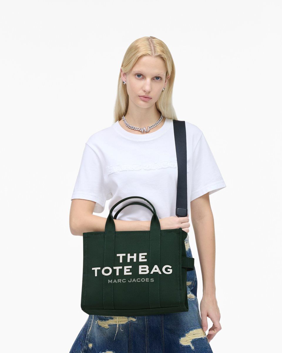 The Tote Bag Marc Jacobs The Canvas Medium Tote Bag Femme Vert Foncé | 512AMXIGT