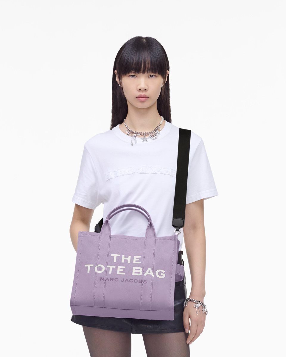 The Tote Bag Marc Jacobs The Canvas Medium Tote Bag Femme Violette | 861XLFVNS