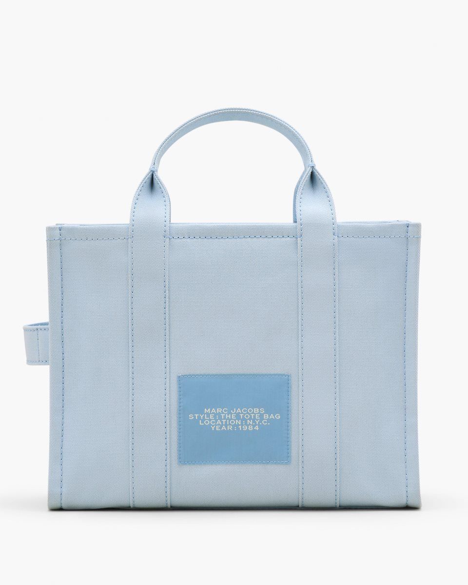 The Tote Bag Marc Jacobs The Canvas Medium Tote Bag Femme Bleu | 183OBNGIU