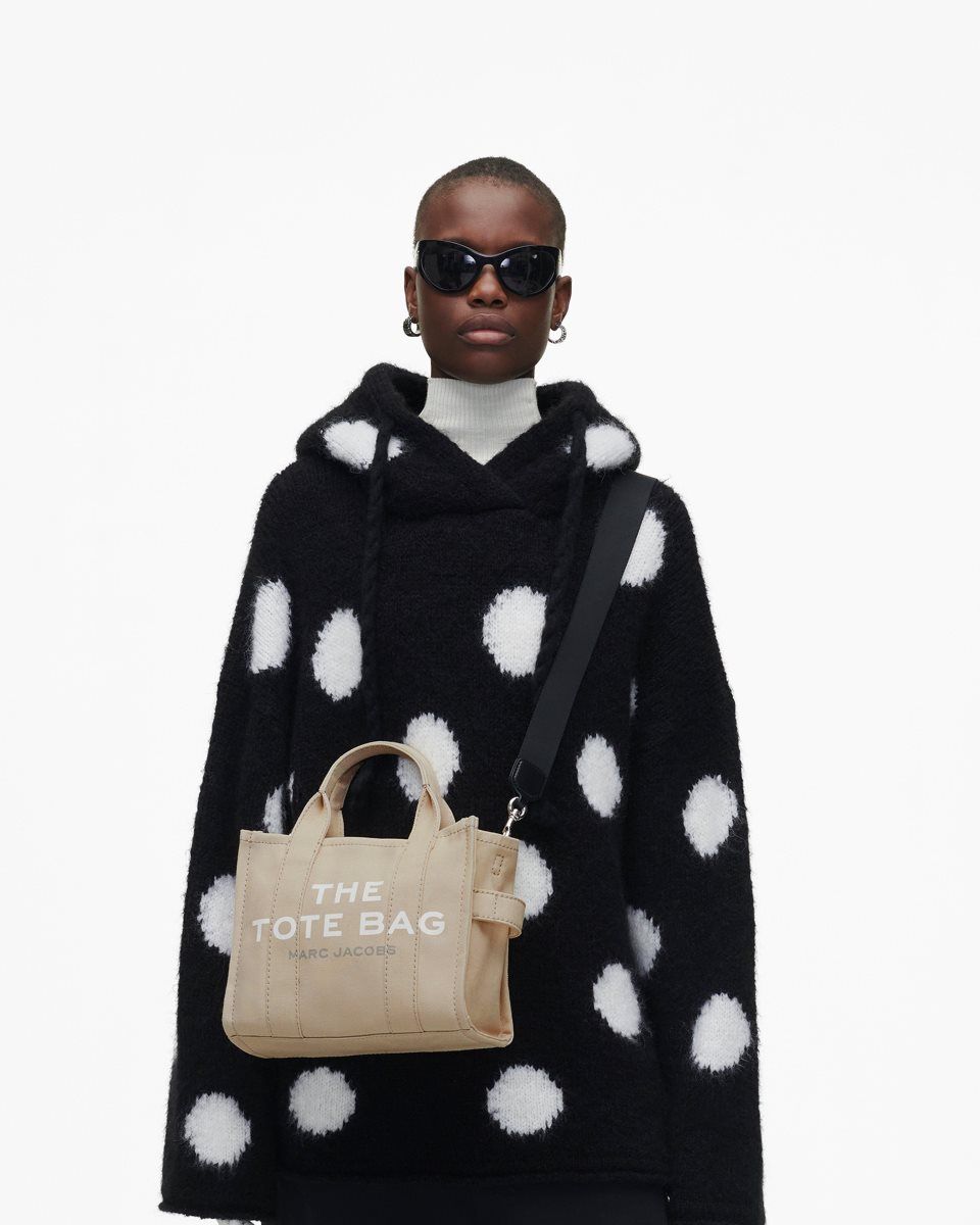 The Tote Bag Marc Jacobs The Canvas Small Tote Bag Femme Beige | 062XSKVHI