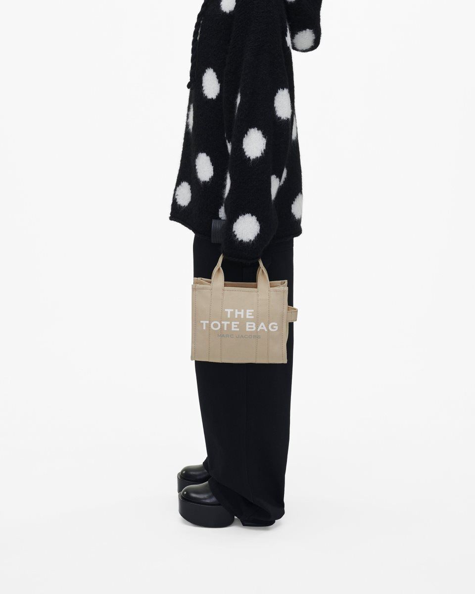 The Tote Bag Marc Jacobs The Canvas Small Tote Bag Femme Beige | 062XSKVHI