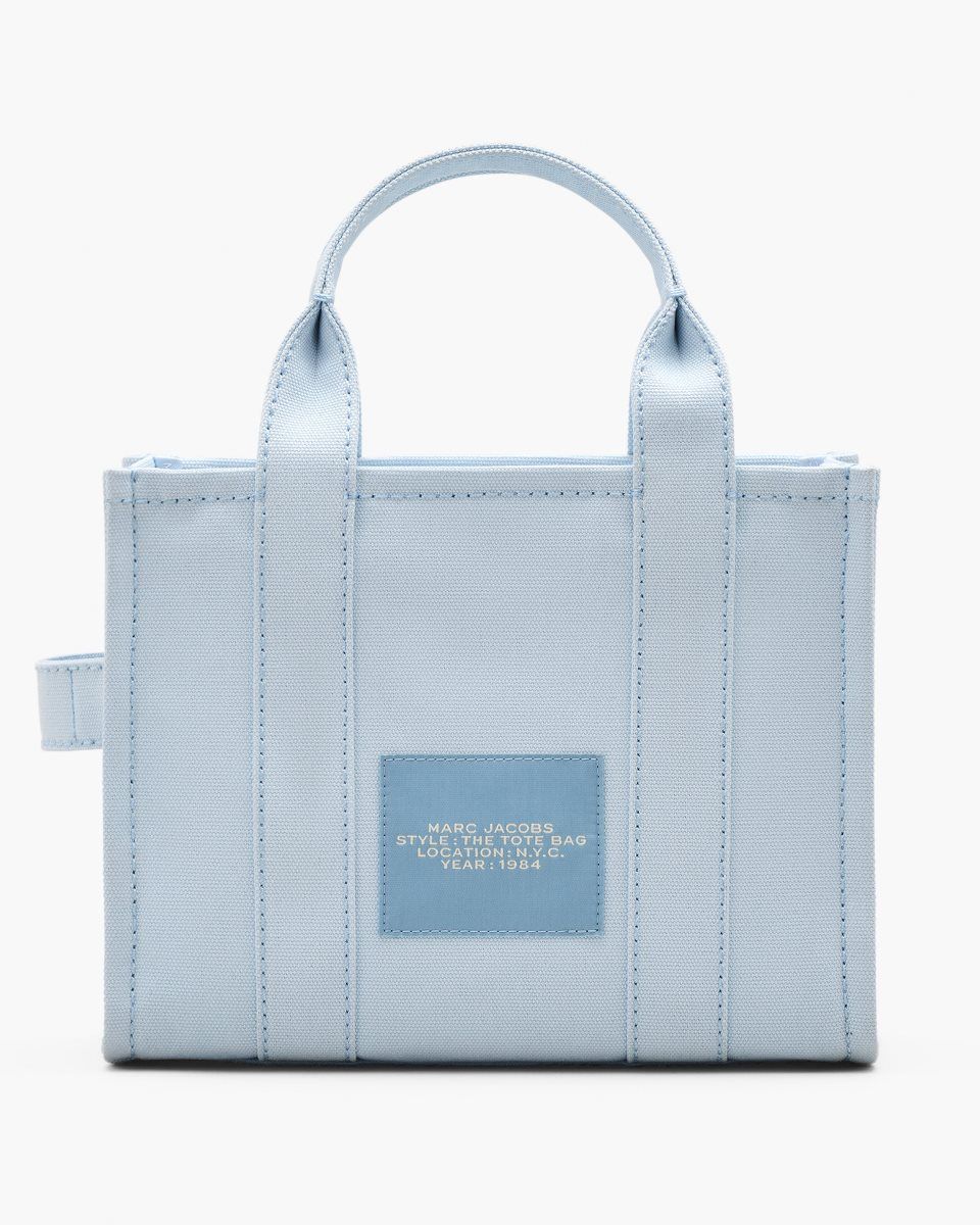 The Tote Bag Marc Jacobs The Canvas Small Tote Bag Femme Bleu | 508EZFRAD