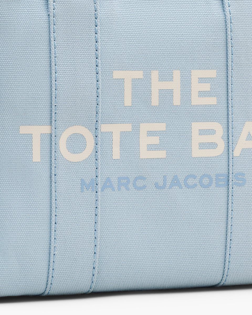 The Tote Bag Marc Jacobs The Canvas Small Tote Bag Femme Bleu | 508EZFRAD