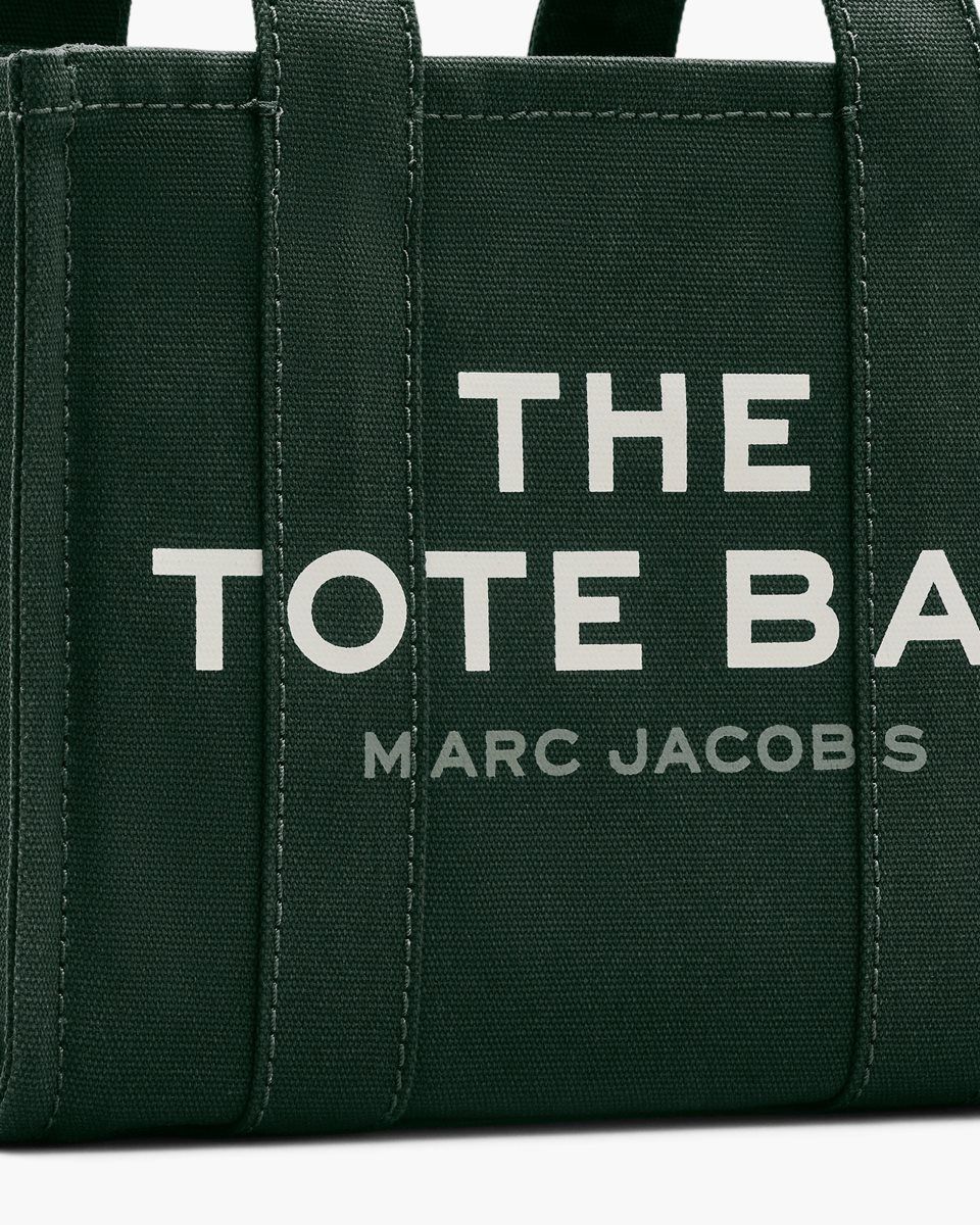 The Tote Bag Marc Jacobs The Canvas Small Tote Bag Femme Vert Foncé | 508ORHBWS