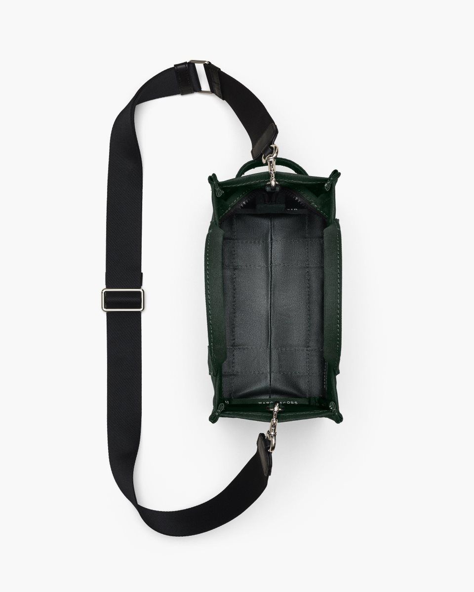 The Tote Bag Marc Jacobs The Canvas Small Tote Bag Femme Vert Foncé | 508ORHBWS
