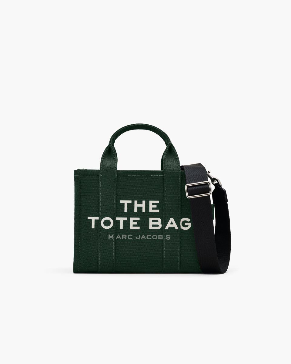 The Tote Bag Marc Jacobs The Canvas Small Tote Bag Femme Vert Foncé | 508ORHBWS
