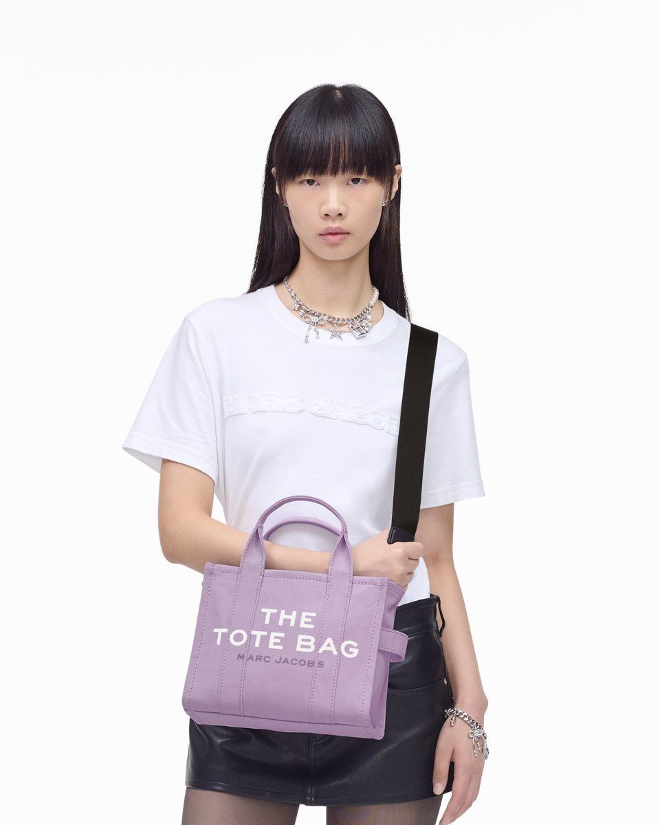 The Tote Bag Marc Jacobs The Canvas Small Tote Bag Femme Violette | 694SJDUEC