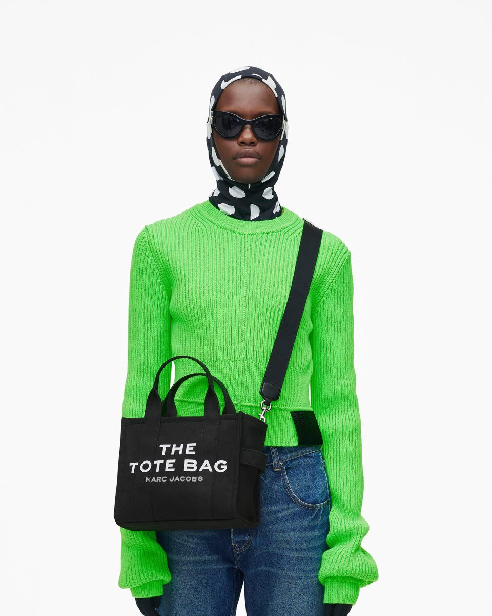 The Tote Bag Marc Jacobs The Canvas Small Tote Bag Femme Noir | 946VBEIMG