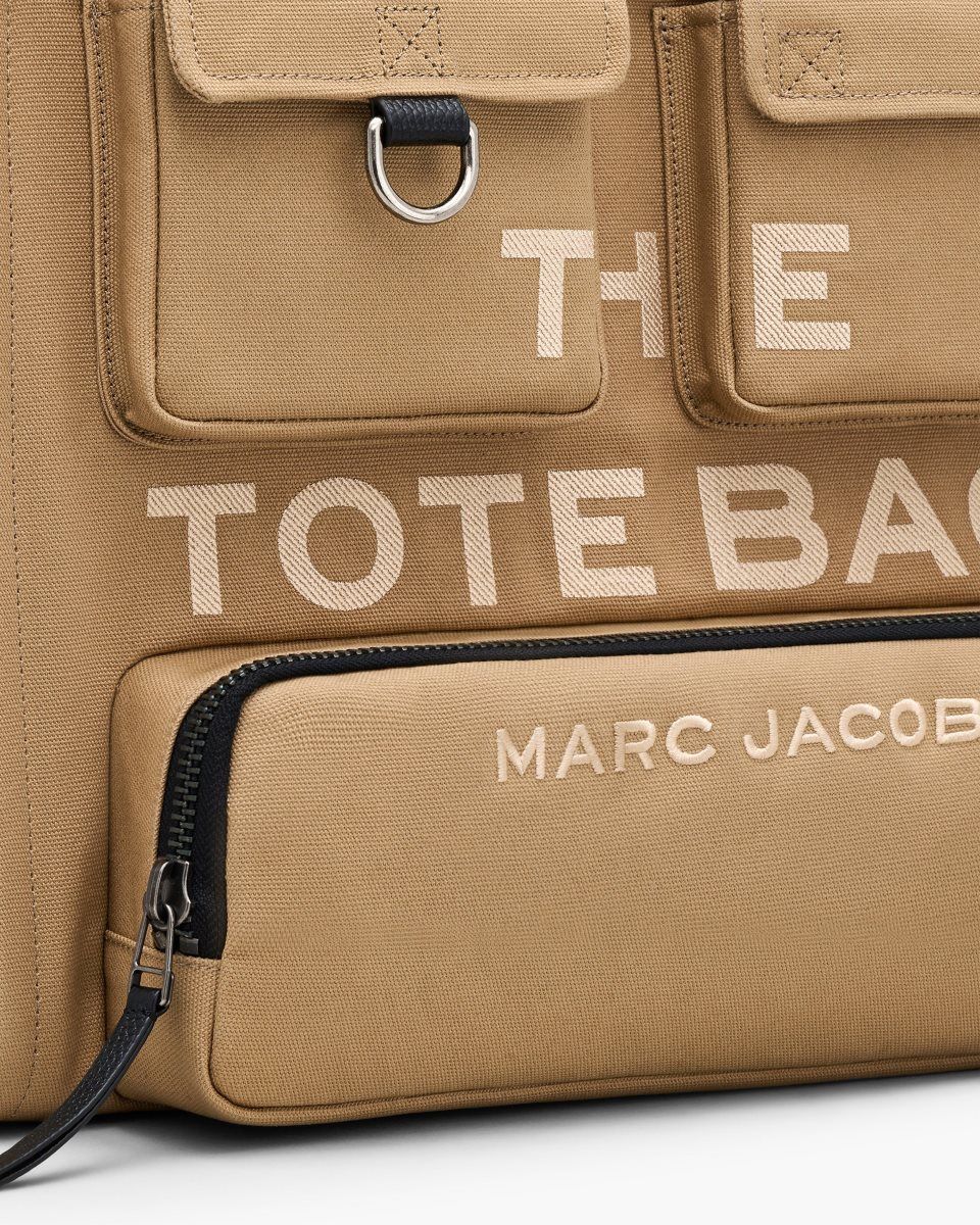 The Tote Bag Marc Jacobs The Cargo Canvas Large Tote Bag Femme Marron | 851KOCGYW