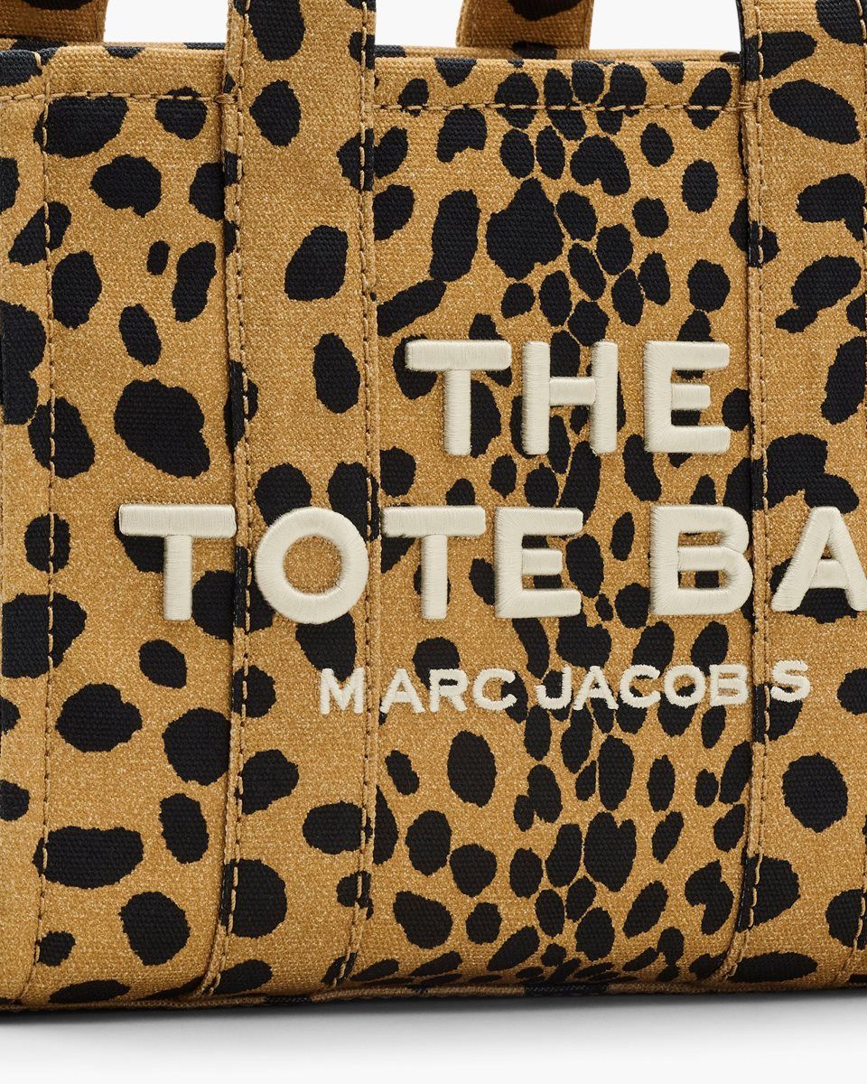 The Tote Bag Marc Jacobs The Cheetah Canvas Small Tote Bag Femme Noir Multicolore | 036YSXCOF