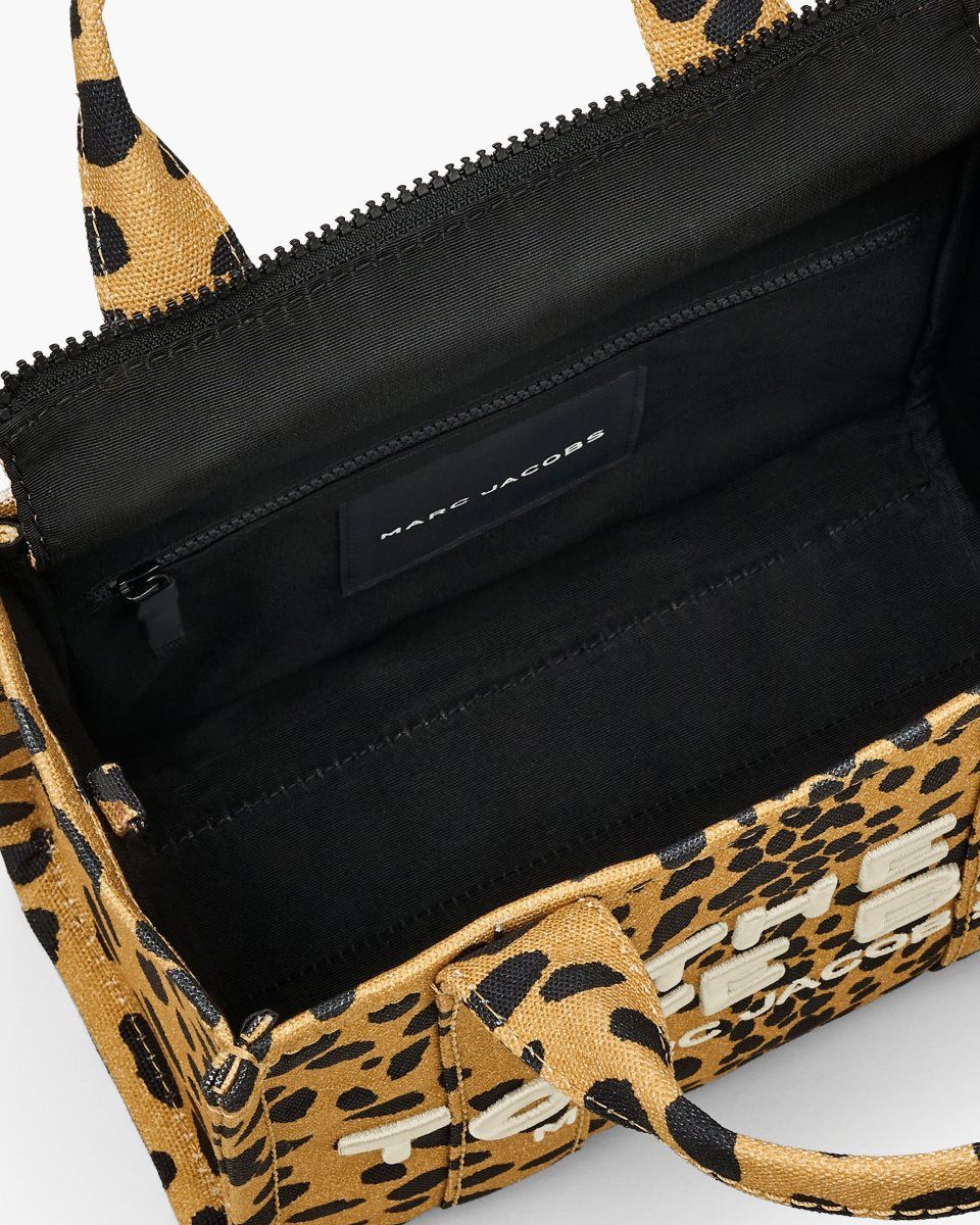 The Tote Bag Marc Jacobs The Cheetah Canvas Small Tote Bag Femme Noir Multicolore | 036YSXCOF