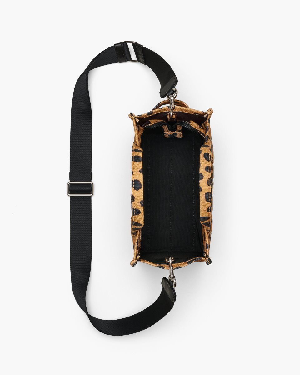 The Tote Bag Marc Jacobs The Cheetah Canvas Small Tote Bag Femme Noir Multicolore | 036YSXCOF