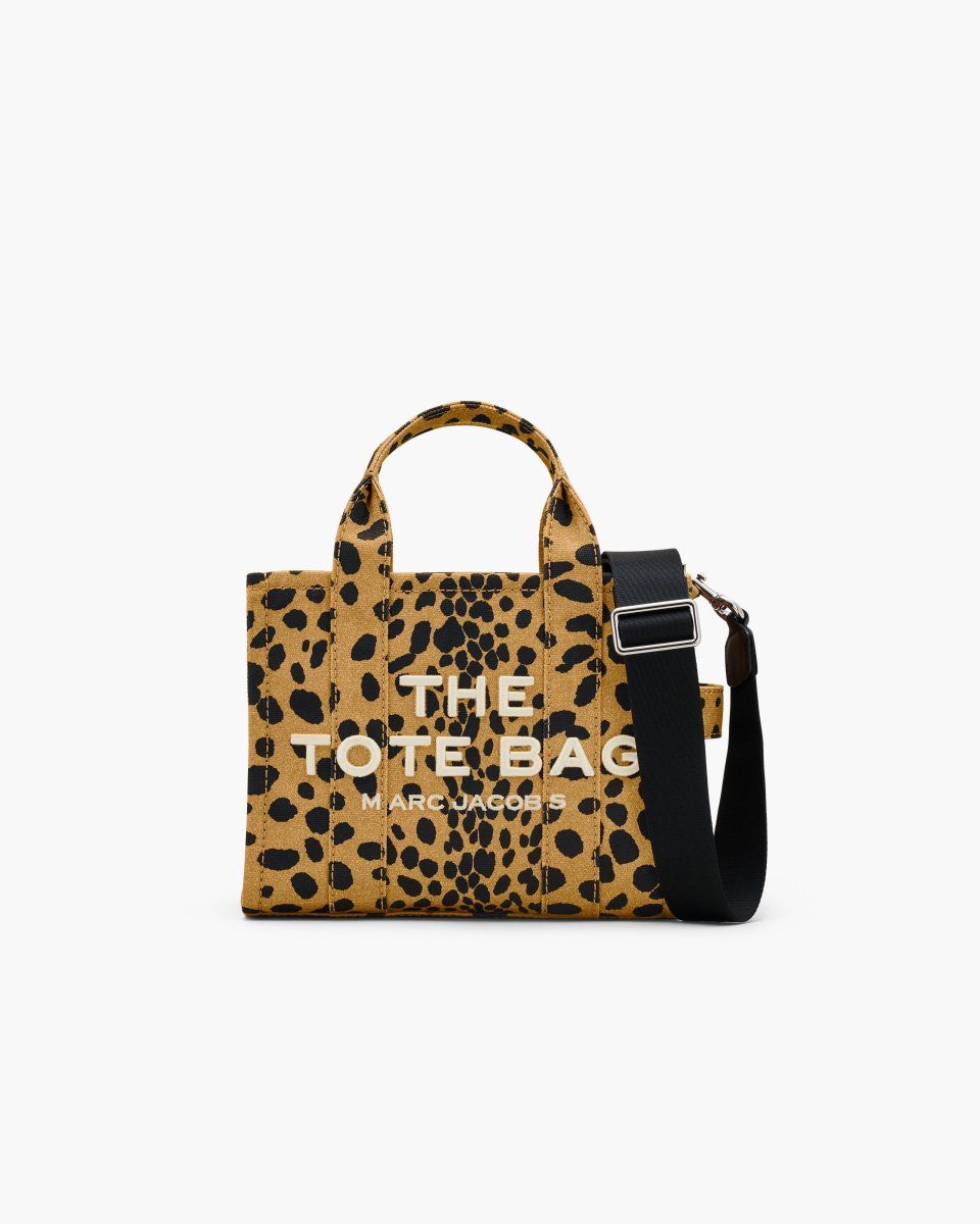 The Tote Bag Marc Jacobs The Cheetah Canvas Small Tote Bag Femme Noir Multicolore | 036YSXCOF