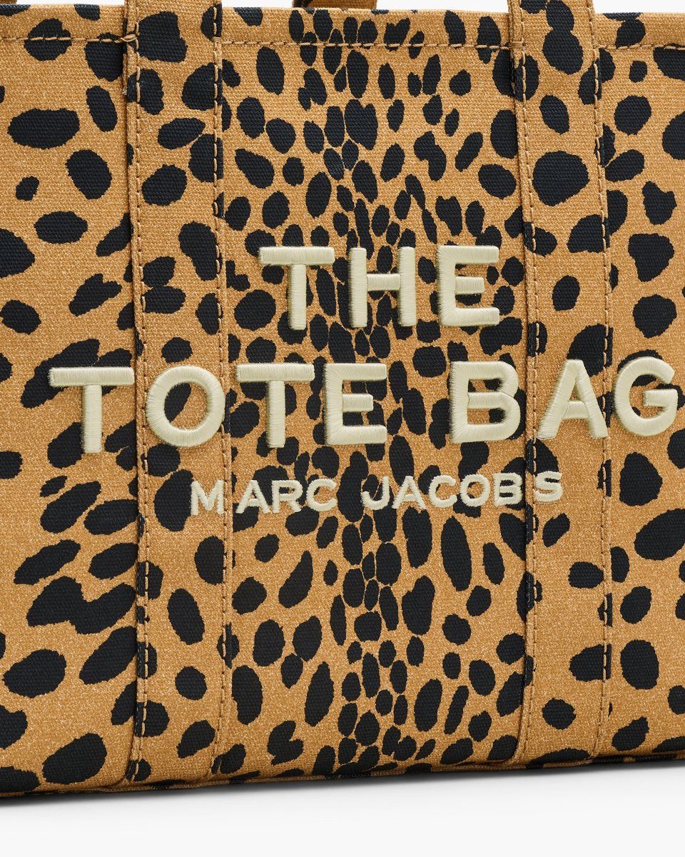 The Tote Bag Marc Jacobs The Cheetah Canvas Medium Tote Bag Femme Noir Multicolore | 143NUEXZY