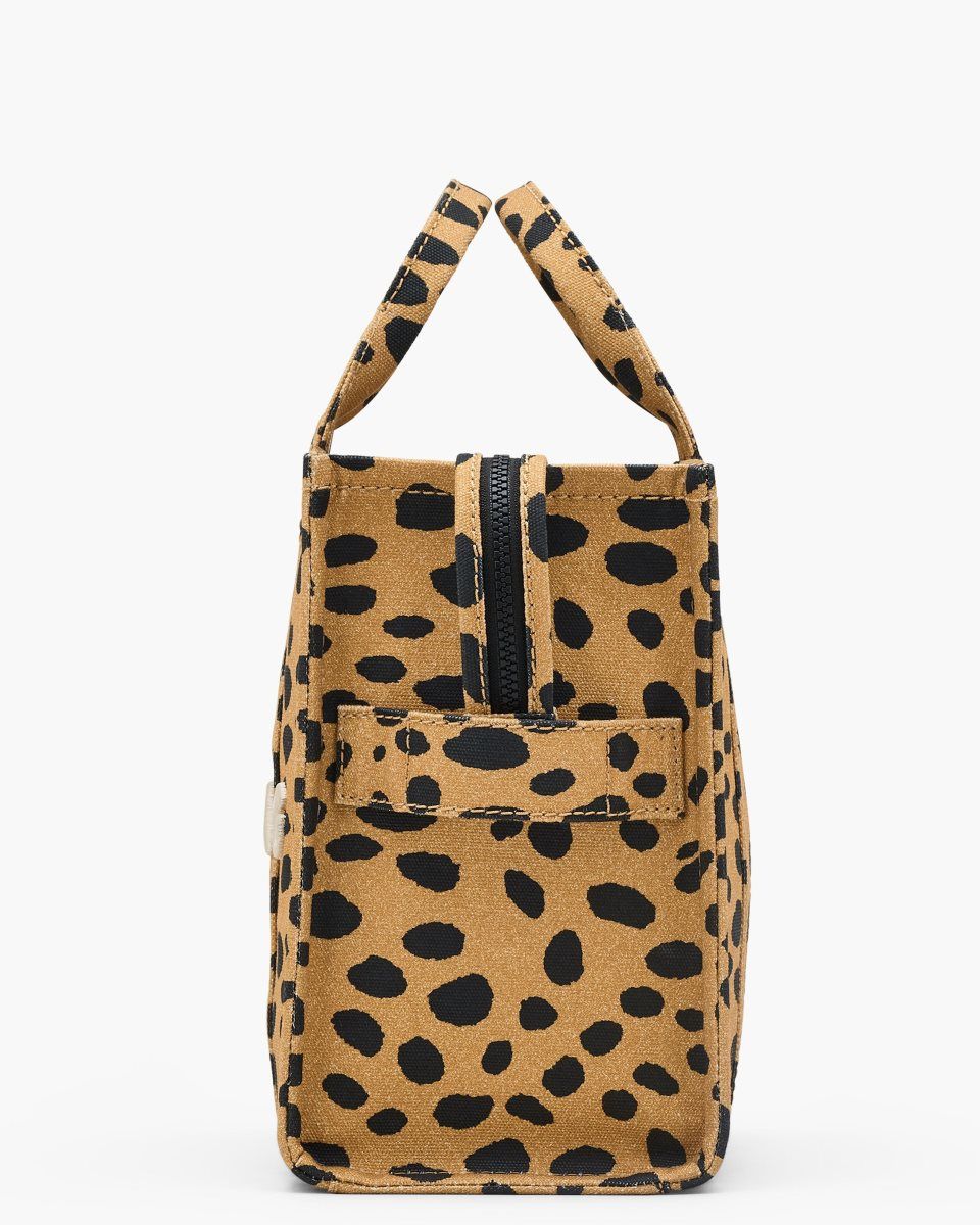 The Tote Bag Marc Jacobs The Cheetah Canvas Medium Tote Bag Femme Noir Multicolore | 143NUEXZY