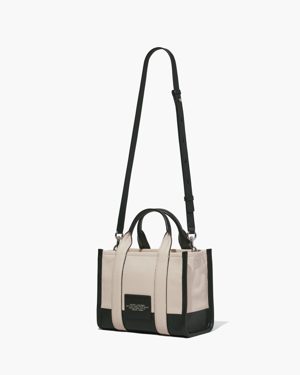 The Tote Bag Marc Jacobs The Colorblock Small Tote Bag Femme Blanche Multicolore | 627RBYWCE