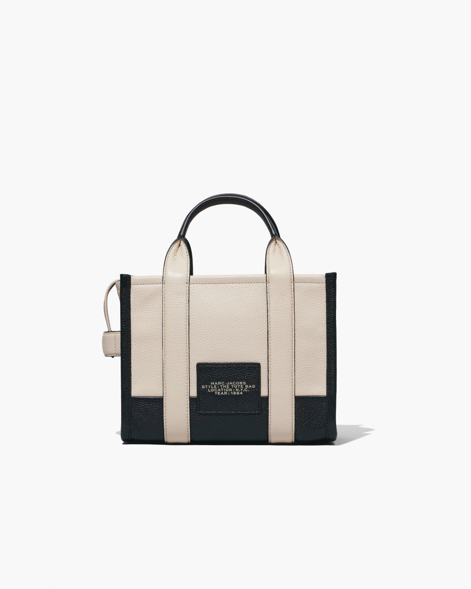 The Tote Bag Marc Jacobs The Colorblock Small Tote Bag Femme Blanche Multicolore | 627RBYWCE