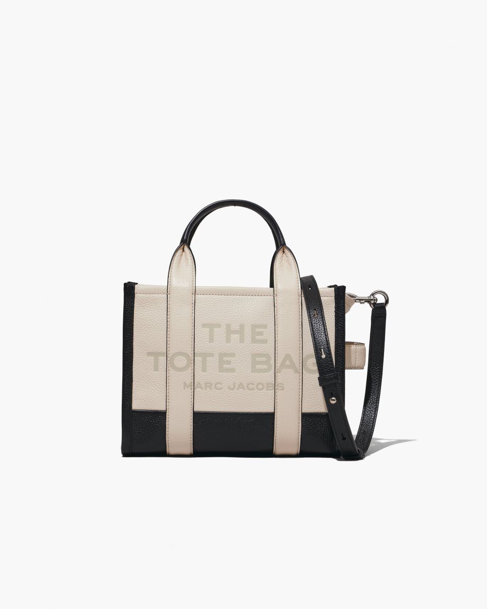 The Tote Bag Marc Jacobs The Colorblock Small Tote Bag Femme Blanche Multicolore | 627RBYWCE