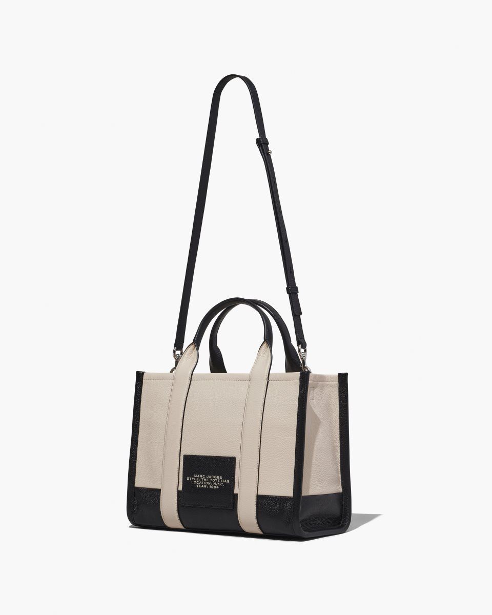 The Tote Bag Marc Jacobs The Colorblock Medium Tote Bag Femme Blanche Multicolore | 920BWSMNC