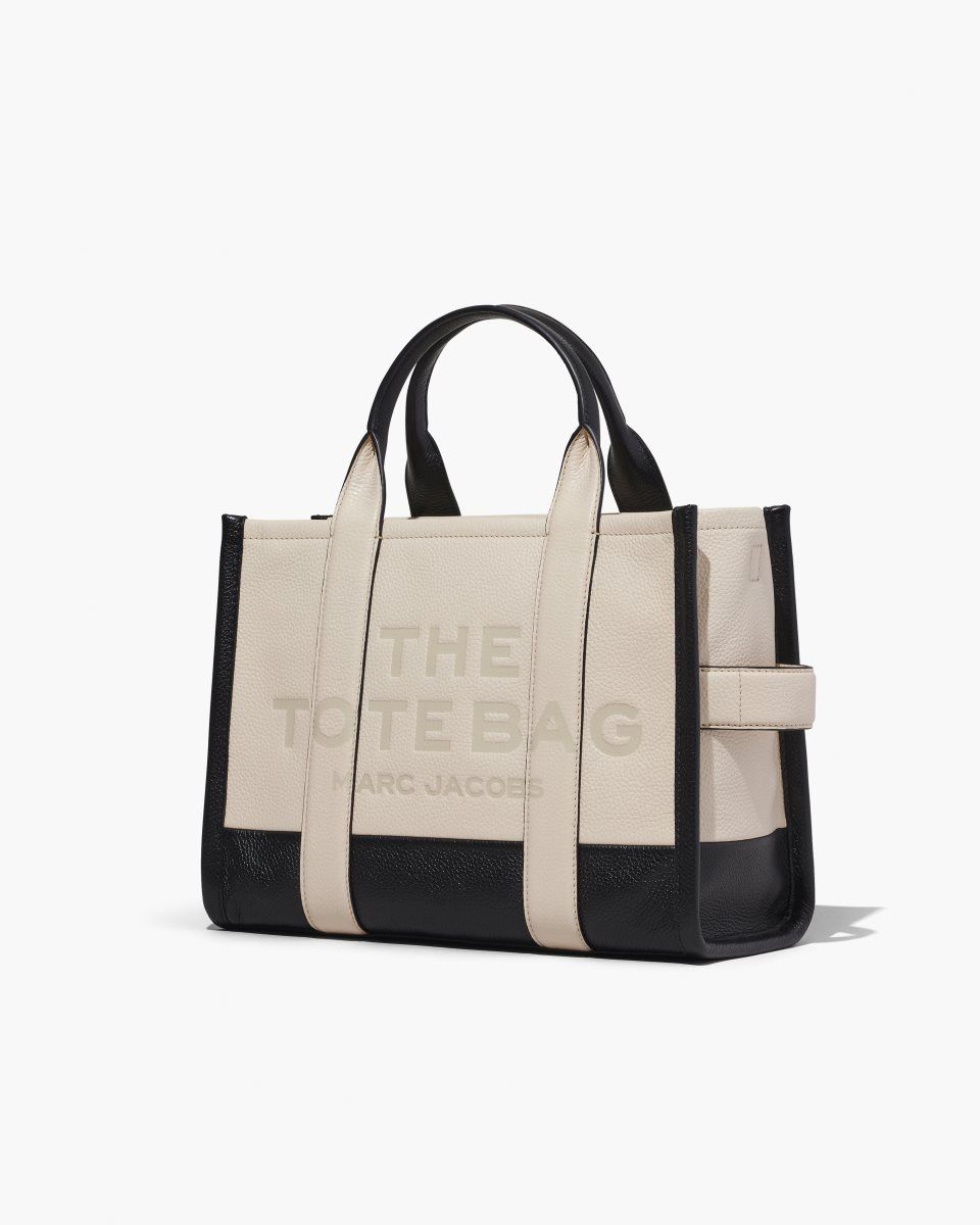 The Tote Bag Marc Jacobs The Colorblock Medium Tote Bag Femme Blanche Multicolore | 920BWSMNC