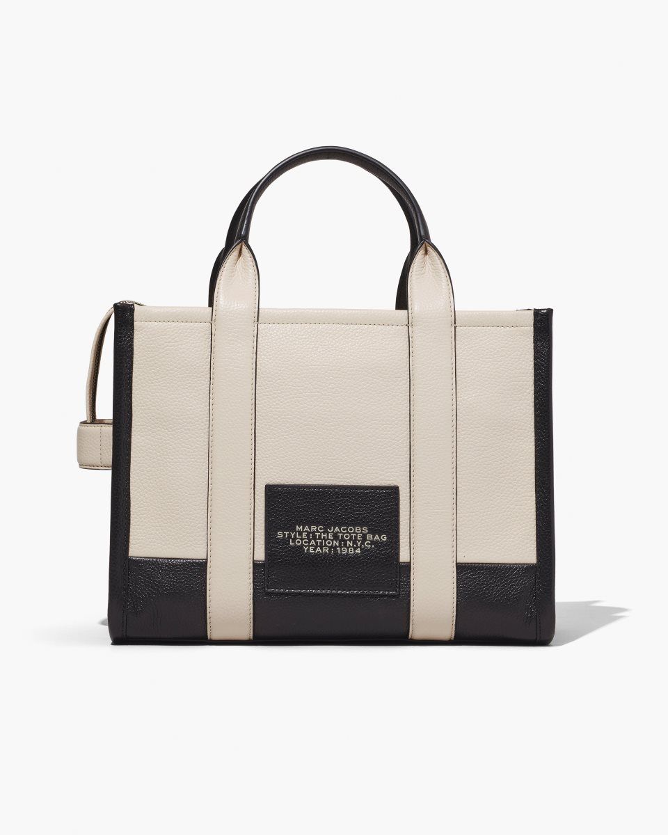 The Tote Bag Marc Jacobs The Colorblock Medium Tote Bag Femme Blanche Multicolore | 920BWSMNC
