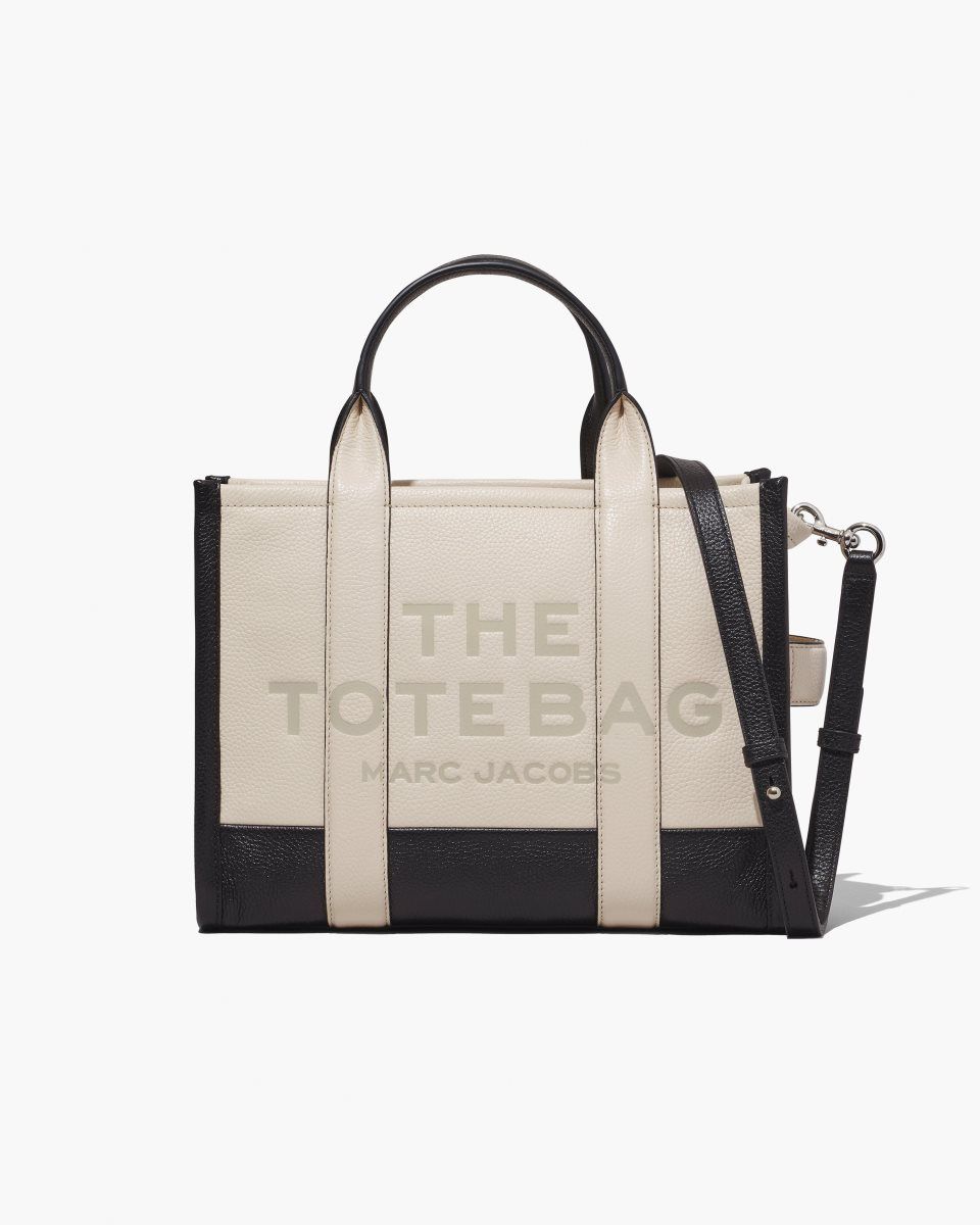 The Tote Bag Marc Jacobs The Colorblock Medium Tote Bag Femme Blanche Multicolore | 920BWSMNC