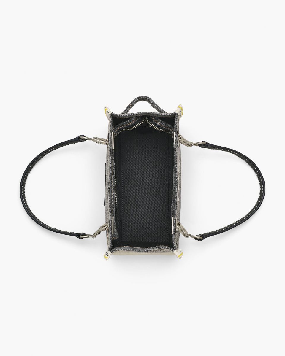 The Tote Bag Marc Jacobs The Denim Chain Small Tote Bag Femme Noir Lavage | 317UOQTSV