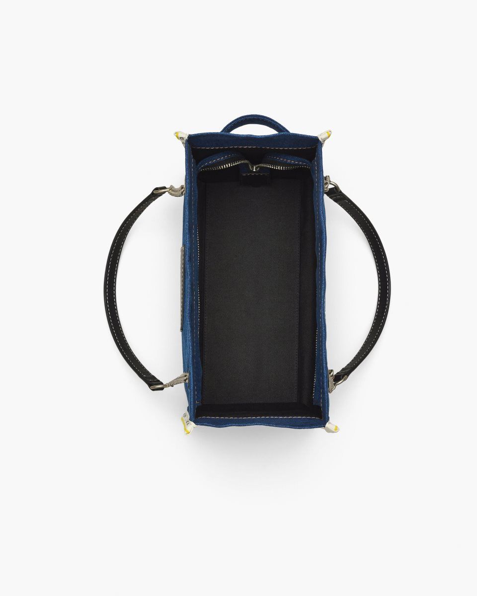 The Tote Bag Marc Jacobs The Denim Chain Medium Tote Bag Femme Lavage Foncé | 574UDWMBT