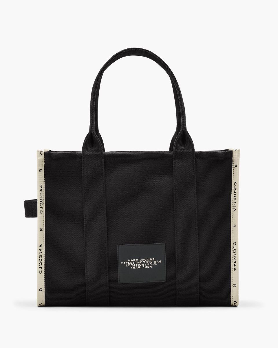 The Tote Bag Marc Jacobs The Jacquard Large Tote Bag Femme Noir | 840GKQHSE