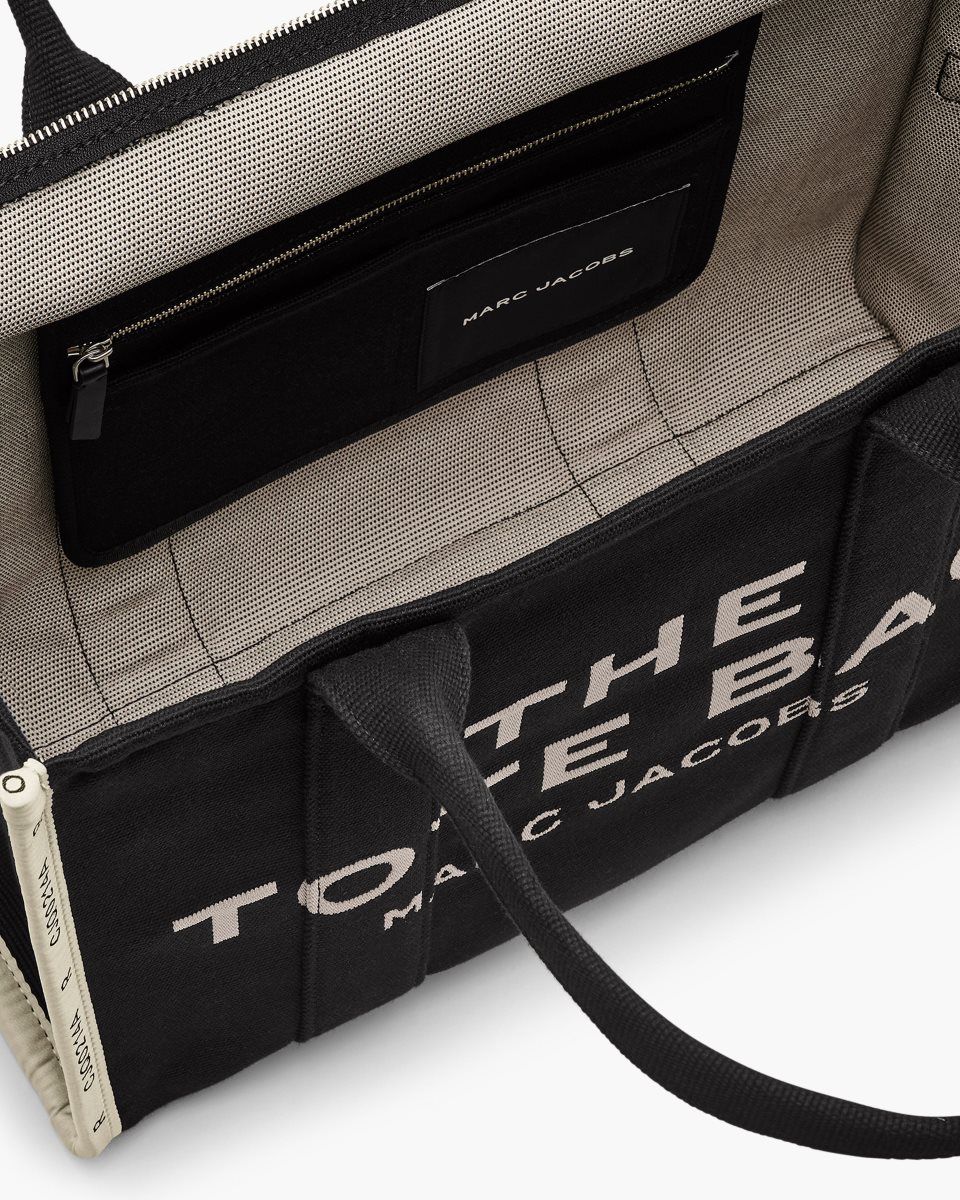 The Tote Bag Marc Jacobs The Jacquard Large Tote Bag Femme Noir | 840GKQHSE