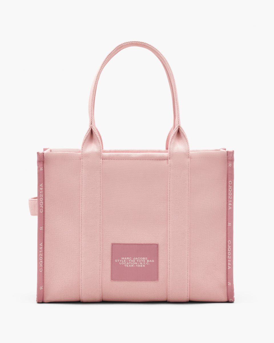 The Tote Bag Marc Jacobs The Jacquard Large Tote Bag Femme Rose | 843STEQHR