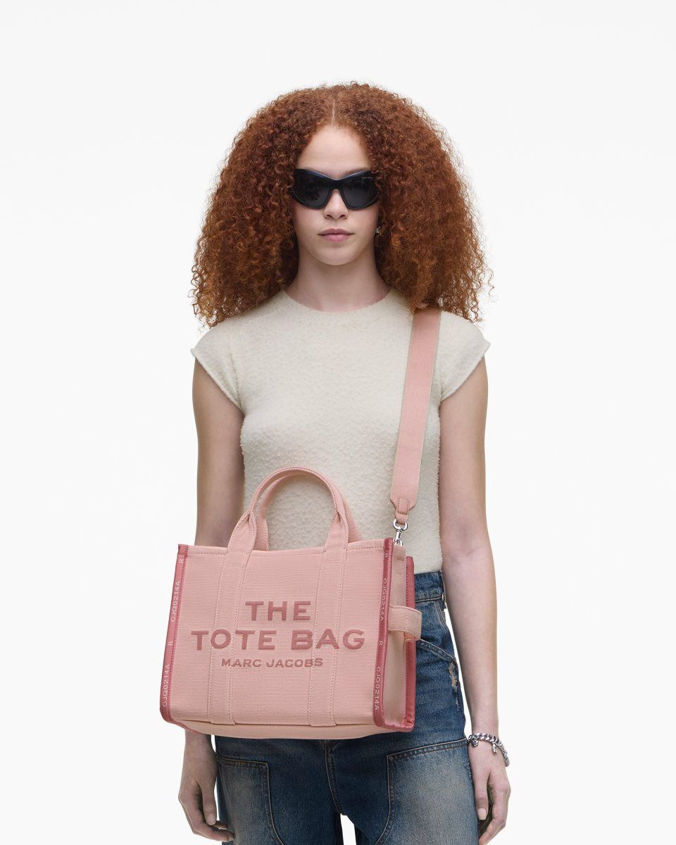 The Tote Bag Marc Jacobs The Jacquard Medium Tote Bag Femme Rose | 301CNKGYV