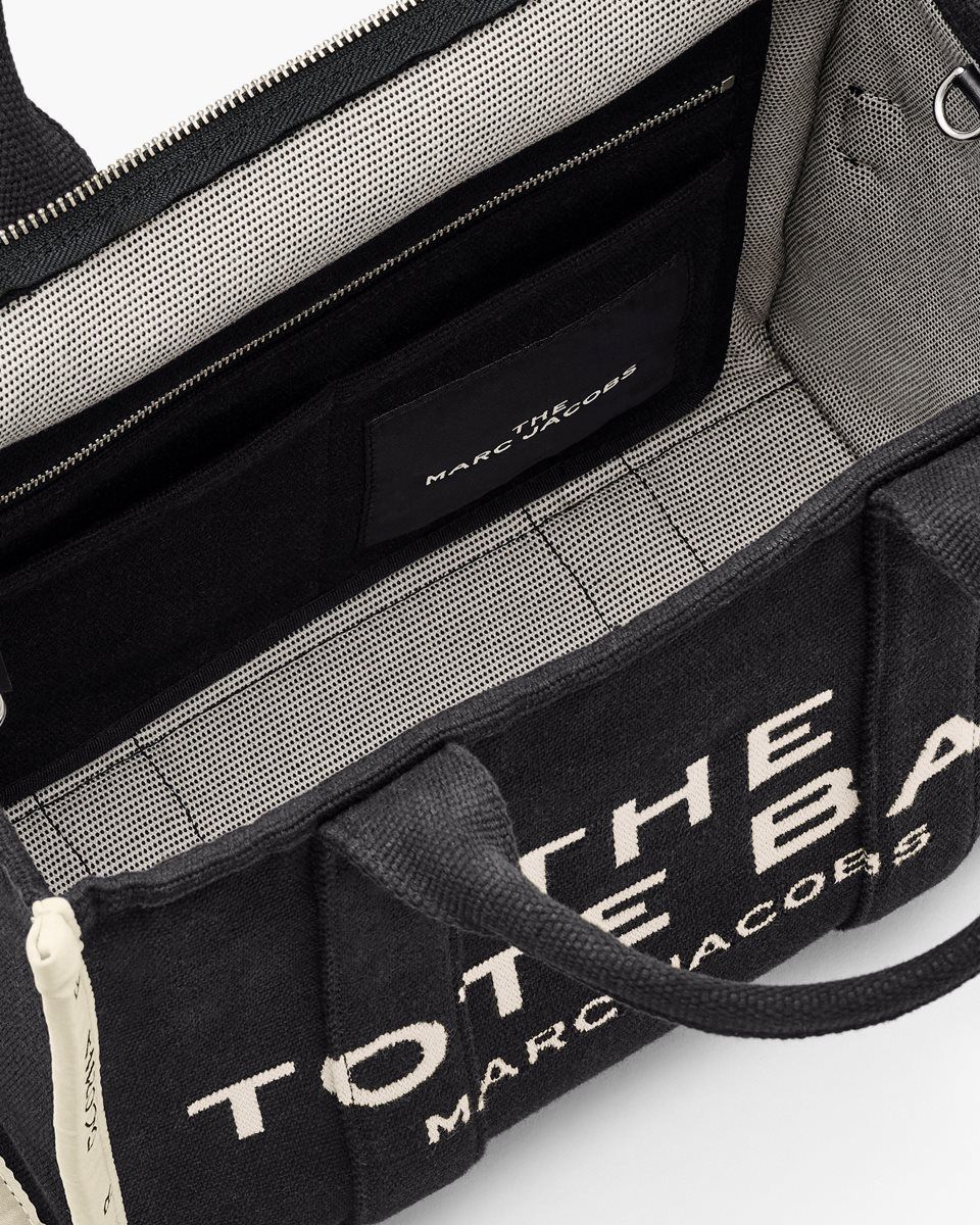 The Tote Bag Marc Jacobs The Jacquard Medium Tote Bag Femme Noir | 526JEUXAG