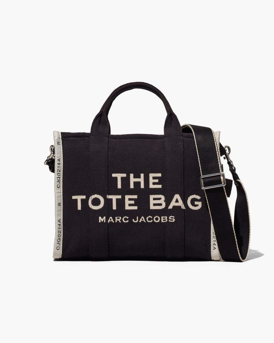 The Tote Bag Marc Jacobs The Jacquard Medium Tote Bag Femme Noir | 526JEUXAG