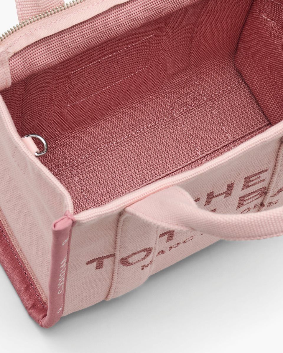 The Tote Bag Marc Jacobs The Jacquard Small Tote Bag Femme Rose | 628TNUMDL