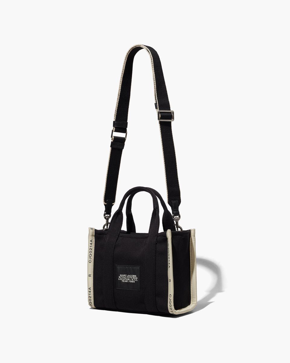 The Tote Bag Marc Jacobs The Jacquard Small Tote Bag Femme Noir | 934AEYRKX
