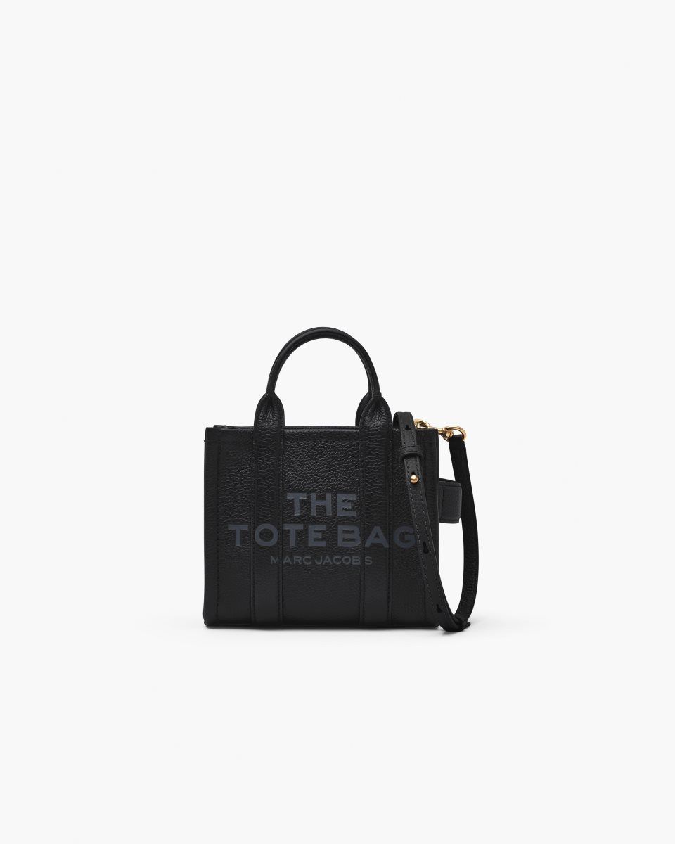 The Tote Bag Marc Jacobs The Leather Crossbody Tote Bag Femme Noir | 358ILKCZJ