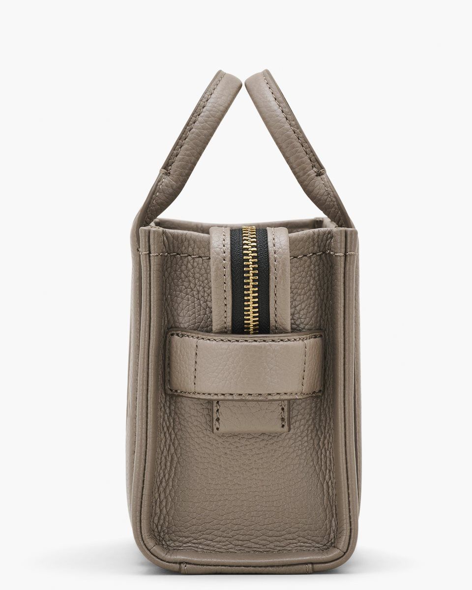 The Tote Bag Marc Jacobs The Leather Crossbody Tote Bag Femme Cement | 370VWEQKF