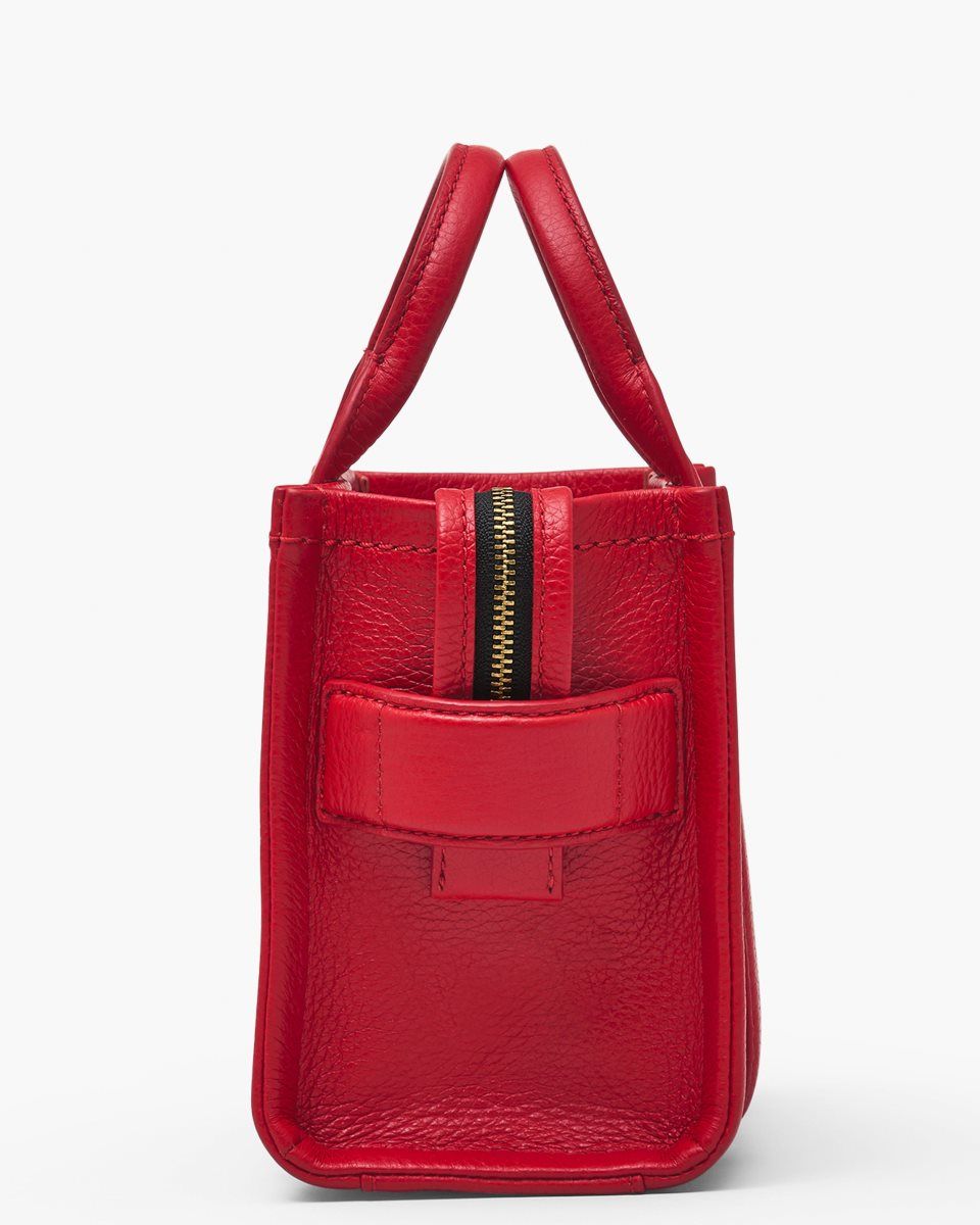 The Tote Bag Marc Jacobs The Leather Crossbody Tote Bag Femme Rouge | 126PELZHK