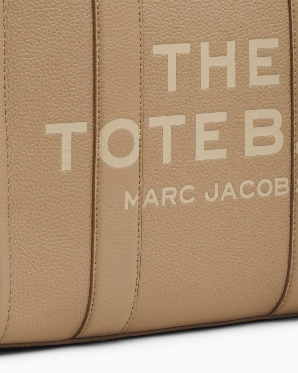 The Tote Bag Marc Jacobs The Leather Medium Tote Bag Femme Marron | 635XPHZWJ