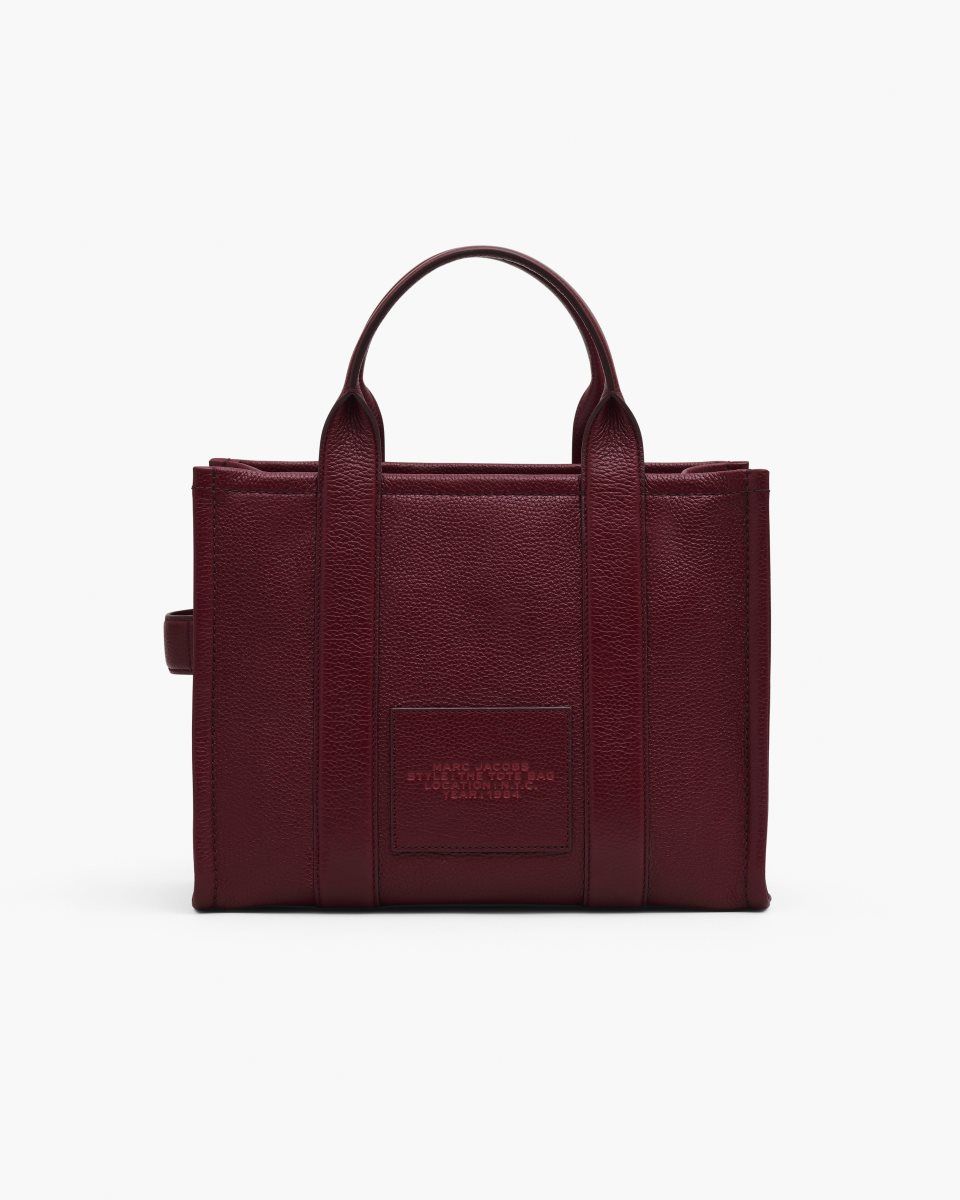 The Tote Bag Marc Jacobs The Leather Medium Tote Bag Femme Rose | 785WNVZQO