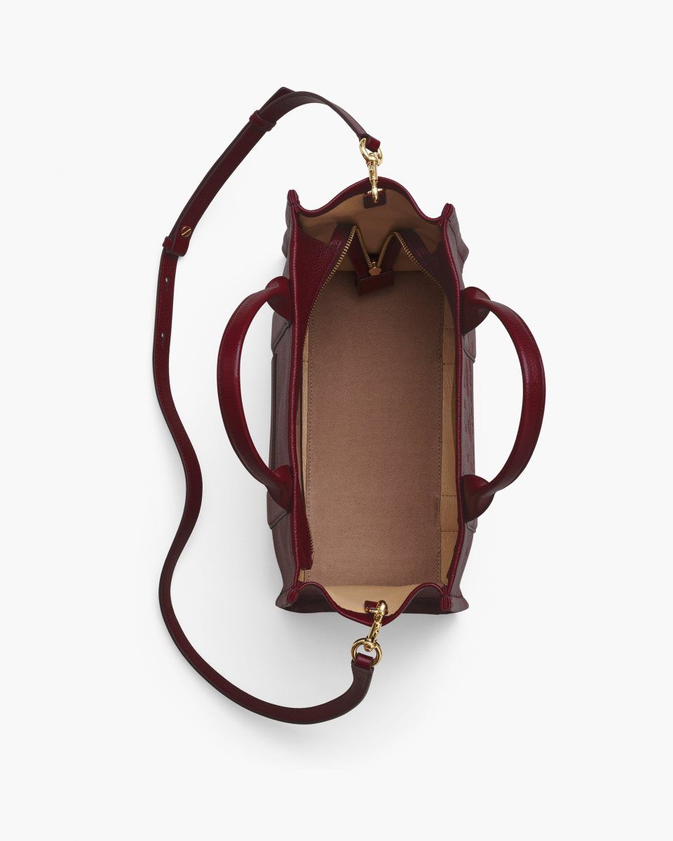The Tote Bag Marc Jacobs The Leather Medium Tote Bag Femme Rose | 785WNVZQO