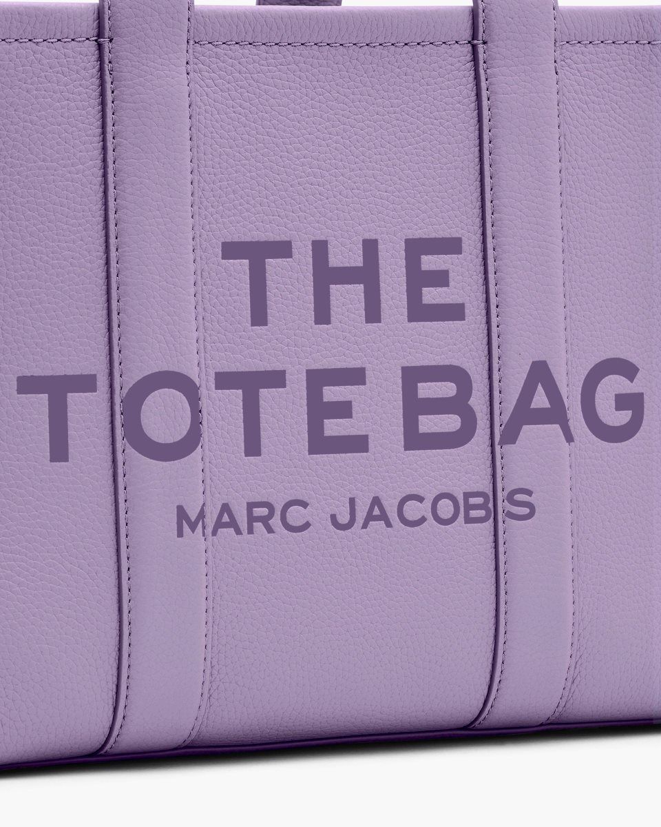The Tote Bag Marc Jacobs The Leather Medium Tote Bag Femme Violette | 859EHFUXG